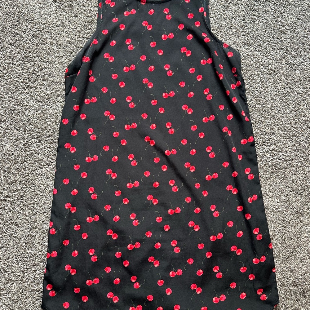 a.n.a Black Cherry Print Sleeveless Dress